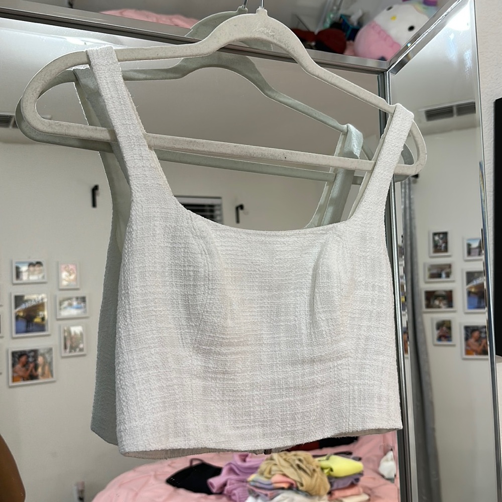 Tweed crop tank Abercrombie